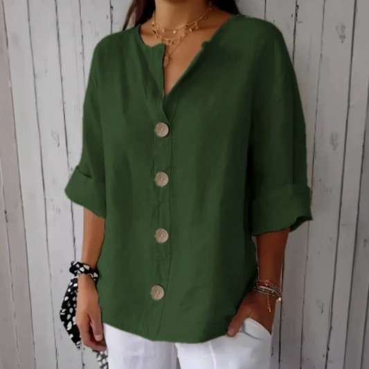 💥Limited Time 50% Big Sale OFF💥Women's Loose Fashion Button Top💃