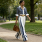 📢📢50% OFF !! ⏰✨ Women's Striped Shirt & Wide-Leg Pants 2-Piece Set👖