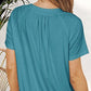 🎁LAST DAY SALE £9.99🔥Hot sale 50%OFF ⏳Women's Casual Pleated V-Neck Short-Sleeve Top