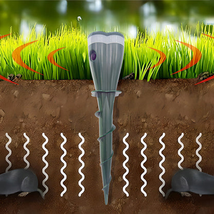 💥Hot Sale 70% OFF☘️Solar Powered Waterproof Screw Mole Repellent🐭🚫