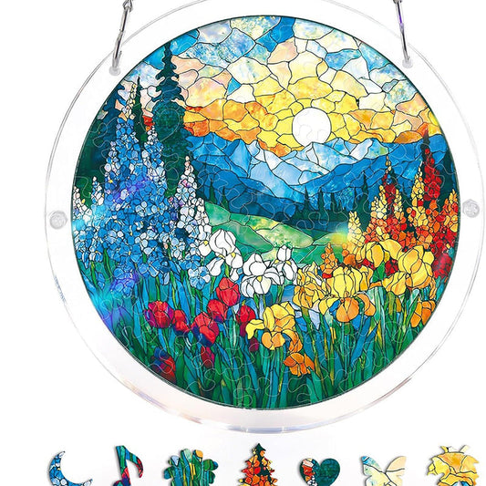 🧩🔥LIMITED TIME 50% OFF!⏰Acrylic Sunset & Sea Jigsaw Puzzle Window Hanging✨
