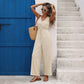 Elegant Sleeveless V-Neck Wide-Leg Jumpsuit
