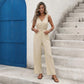 Elegant Sleeveless V-Neck Wide-Leg Jumpsuit