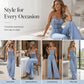 🥳2026 HOT SALE🥳 50% OFF!  🎁Women Spaghetti Strap Wide Leg Denim Jumpsuit