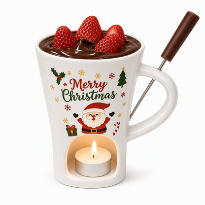 💰 Better Together! Grab the Multi-Pack Bundle & Save BIG Today! Christmas Ceramic Chocolate Fondue Mug Set