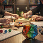 Rainbow Glass D20 Dice Mug with Handle