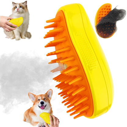 Steam brush for pets