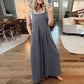 💖Summer Sale💖-Plus Size Wide Pipes Overall Jumpsuit