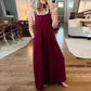 💖Summer Sale💖-Plus Size Wide Pipes Overall Jumpsuit