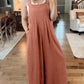 💖Summer Sale💖-Plus Size Wide Pipes Overall Jumpsuit