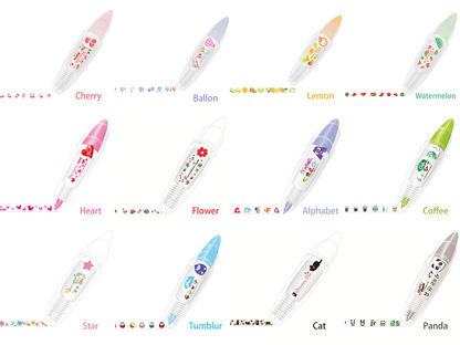 DIY Cute Animals Press Type Decorative Pen