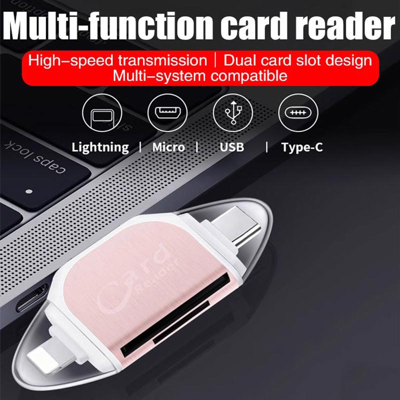 4-in-1 Multifunctional Card Reader with Multiple Ports – tooljetz